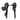 Microshift Drop Bar Shifter - R9 SB-R492 - 2x9 Speed - Pair (Shimano Road) Black